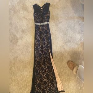 DARK BLUE PROM DRESS